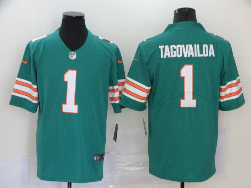 Men Miami Dolphins #1 Tagovailoa Green Nike Vapor Untouchable Limited NFL Jerseys